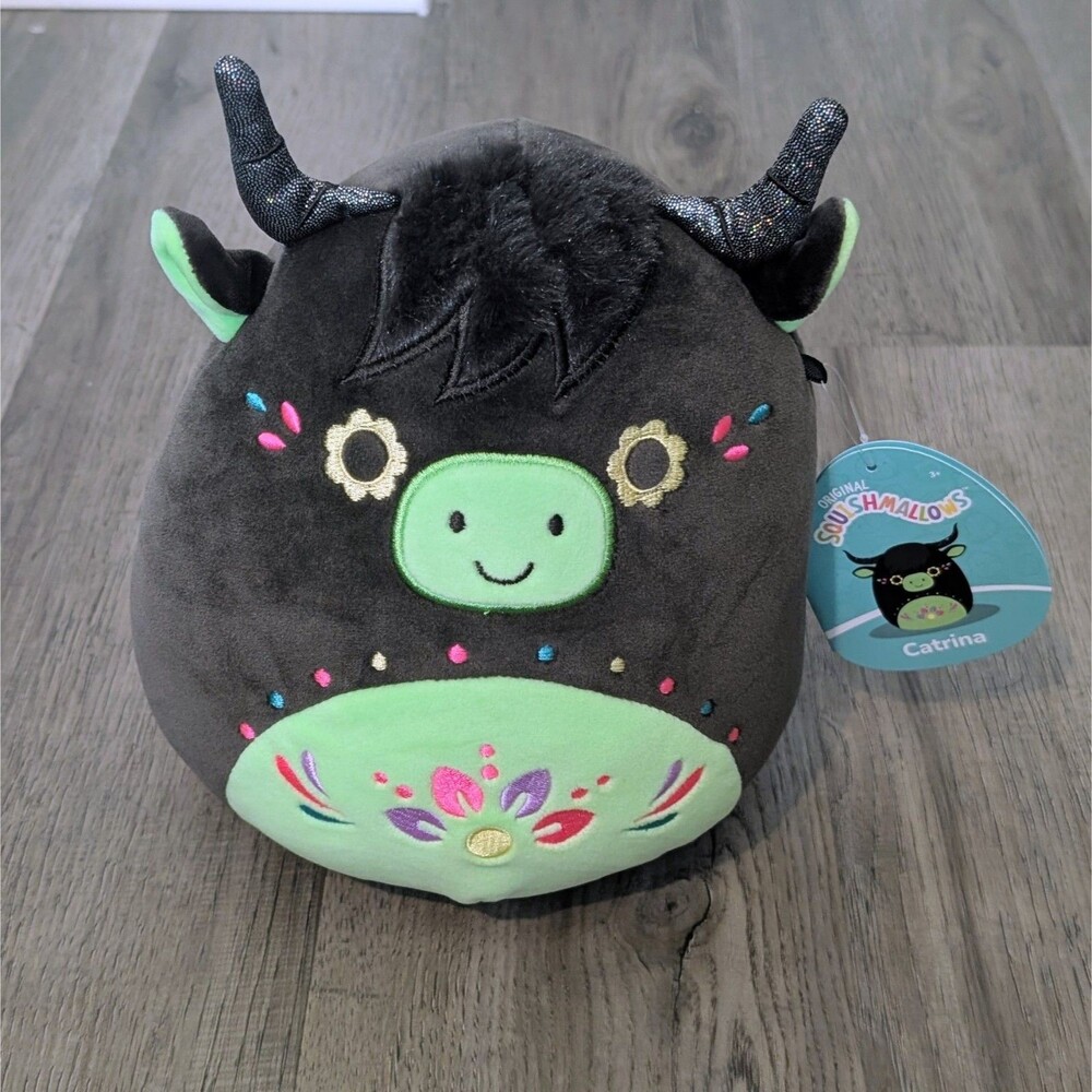 Squishmallows 2023 Day of the Dead 8" Catrina the Highland Cow Plush Doll NEW